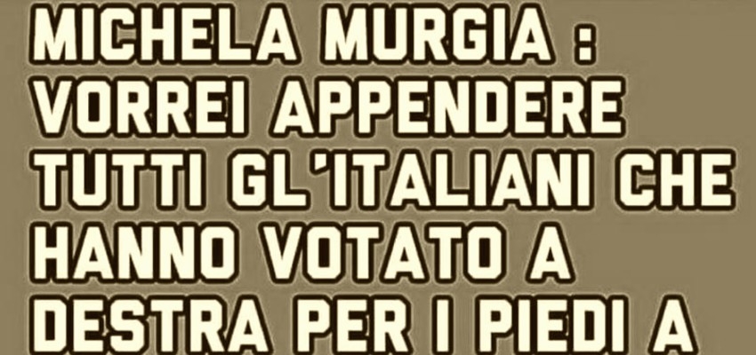 La scrittrice Michela Murgia non ha detto che vorrebbe appendere gli  elettori di destra a Piazzale Loreto