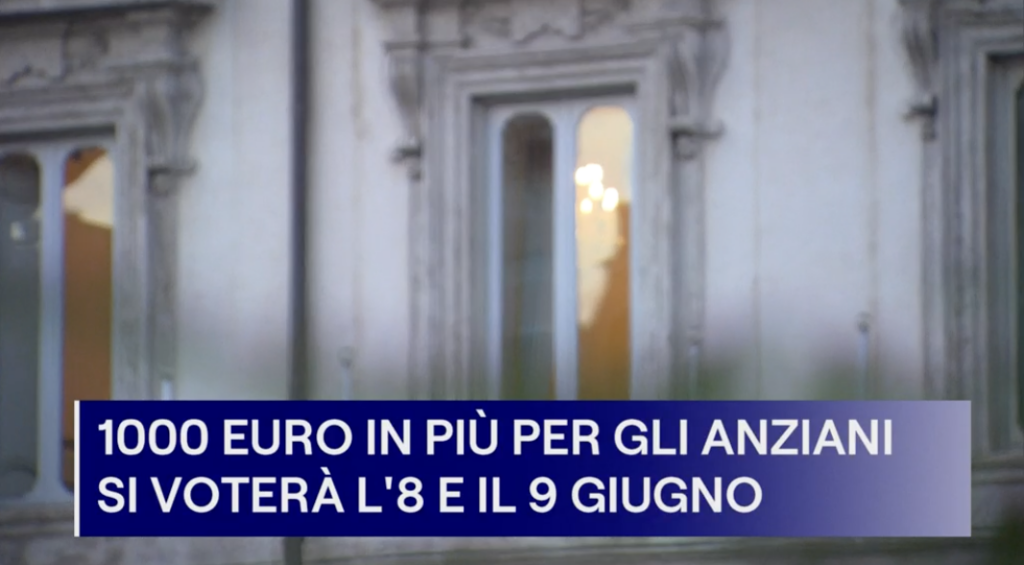 Immagine 2. Il titolo di testa che ha accompagnato la prima notizia dell’edizione serale del TG1 del 25 gennaio 2024 – Fonte: Raiplay 